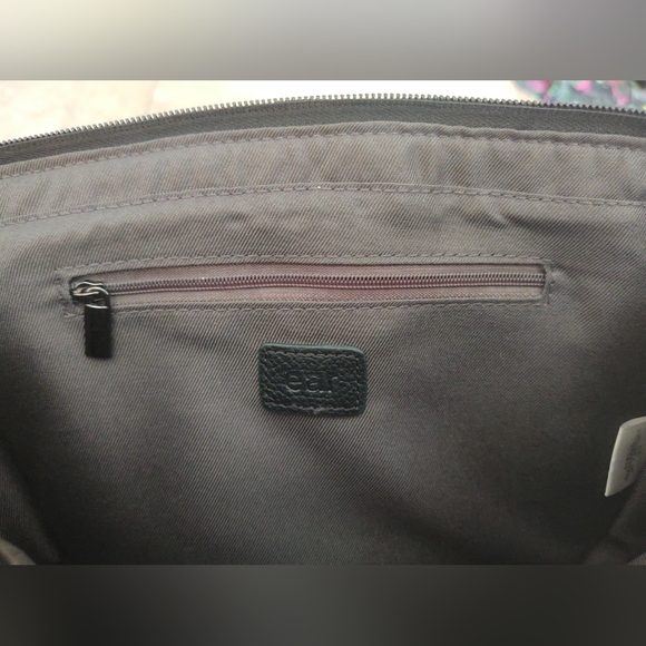 Black Leather CROSSBODY HAND BAG Polka Dot Adjustable Strap 4 Pockets Ear Japan - Picture 5 of 16